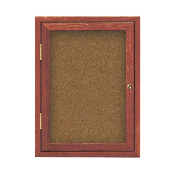 Sliding Glass Door Radius Letterboard, Hdr, 72"x48", Bronze/Burgundy